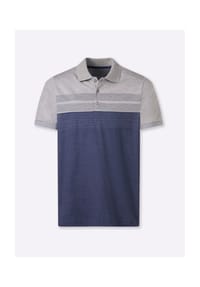Witt - Kurzarm-Poloshirt - grau-rauchblau-meliert
