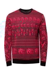 RUSTY NEAL® - Sweatshirt mit extravagantem Muster - Rot