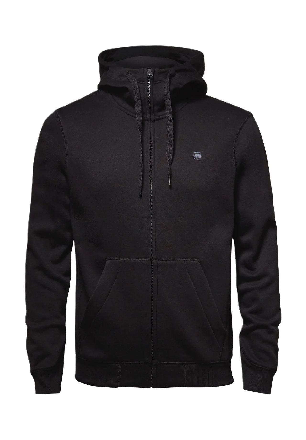 G-Star Raw Herren Schwarz Kapuzensweatjacke G-Star "Premium Basic Hooded Zip Sweater", Gr. S (44/46), (Dunkel ), Angeraute Sweatware, Obermaterial: 55... - Bild 9
