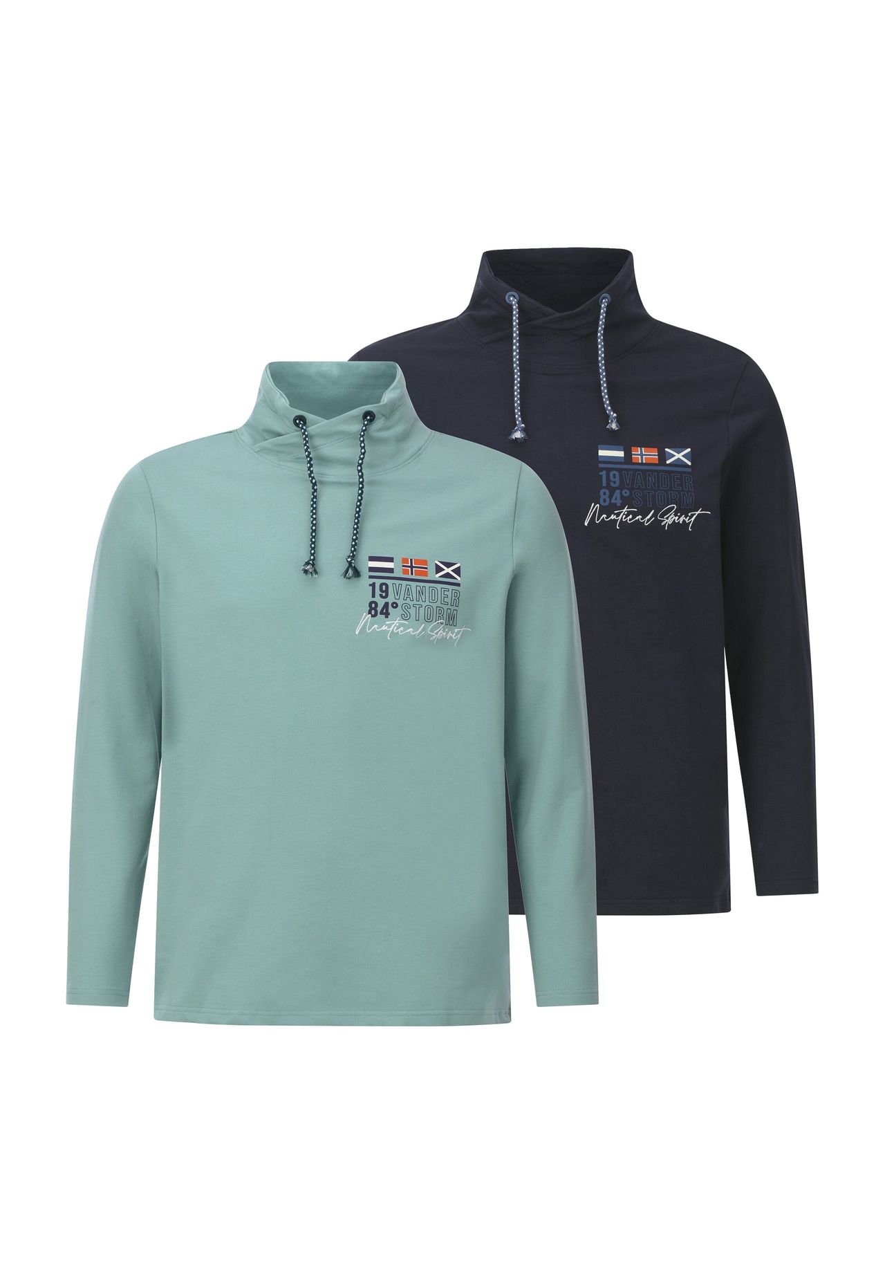 Jan Vanderstorm Herren Sweatshirts Doppelpack - Übergrößen Bis 7XL