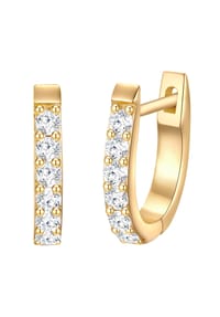 TRILANI 1934 - Damen Ohrringe aus 925/- Sterling Silber in Gelbgold mit Zirkonia - gelbgold