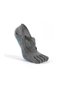 MUNADUNA - Yoga-Zehensocken mit Doppelkreuz Zehensocken,Anti-Rutsch,Elastisch - Dunkelgrau (Typ A)