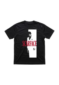 MERCHC•DE - T-Shirt, Scarface Logo Tee, schwarz, für Herren - 00007 BLACK