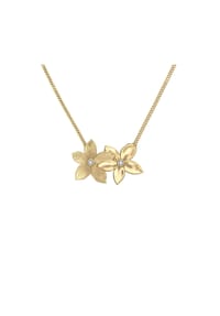 FOSSIL SUTTON - Fossil Damen-Halskette „Sutton The Flower Collection“ mit Anhänger aus goldfarbenem Edelstahl, JF04970710 - Gold