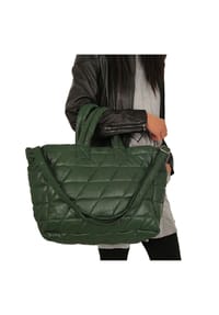 JILANI - Damen Lederhandtasche Shopper Lammnappa grün - grün