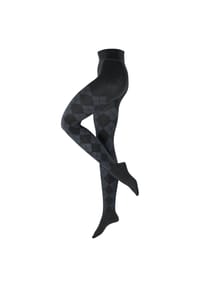 Burlington - Strumpfhose "Fine Argyle", Komfortbund, für Damen - 3000  BLACK