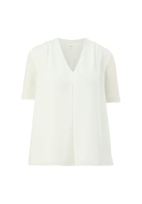 s.Oliver BLACK LABEL - Shirtbluse, V-Ausschnitt, für Damen - 0200  WHITE
