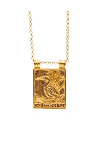 HAZE & GLORY - Halskette Reiher Sonnenvogel - Bennu 925 Silber - Gold