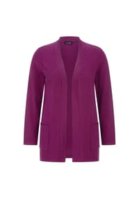 GOLDNER - Kurzgröße:  Elegante Strickjacke mit Kaschmir - beere