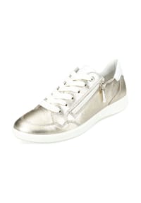 ara® - Leder Sneaker - Weiß/Gold