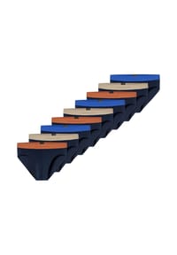 SCHIESSER - Rio Slip / Unterhose 9er Pack 95/5 Cotton - Blau / türkis