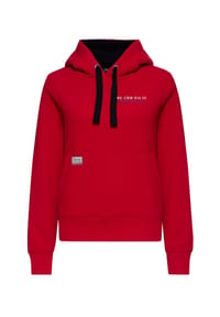 QUEEN KEROSIN - Hoodie mit plakativem Rückenprint We Can Do It - rot