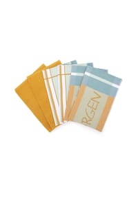 ROSS® 4 X Geschirr- 2 X Küchentuch im Set Guten Morgen - Guten Morgen - Anthrazit