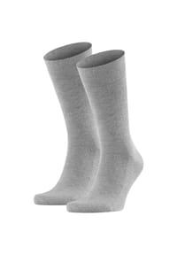 FALKE - Herren Socken 2er Pack - Sensitive London, Strümpfe, Allrounder, Uni, Baumwollmischung - Blau