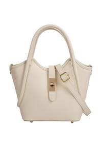 forty° - Handtasche CALDRINA - S Echt Leder, Made In Italy - beige