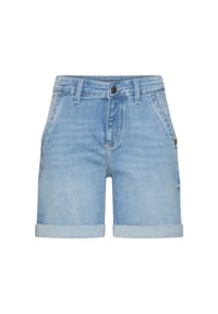 camel active - Bermuda Shorts aus einem Baumwollmix - Hellblau