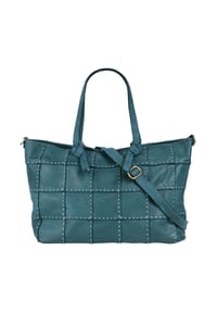 Samantha Look - Shopper Echt Leder, Made In Italy - blau