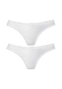 LASCANA - String Sara, Spitze, 2er-Pack, für Damen - 624 2X BLACK