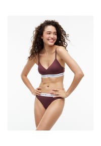 TOMMY HILFIGER - Bralette Signature Micro, breite Träger, für Damen - BDS BLACK