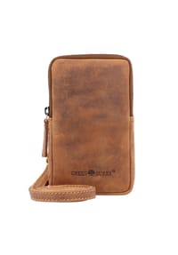 GREEN BURRY Vintage - Vintage Umhängetasche Leder 11 cm - brown