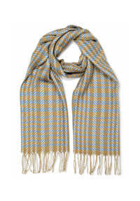 collezione alessandro® - Winterschal Inverno Made in Italy, mit modernem Karo - blau