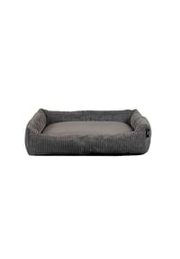 ROHRSCHNEIDER® - Hundebett - Cord, Hundekorb, Tierbett, Wendekissen, Bezug waschbar, rutschfest - Grau