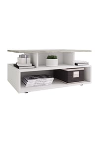 VCM. - Holz Couchtisch | Sofatisch mit ausreichend Stauraum | Maße ca. H. 40 x B. 80 x T. 50 cm | Wohnzimmertisch - Esila - Anthrazit