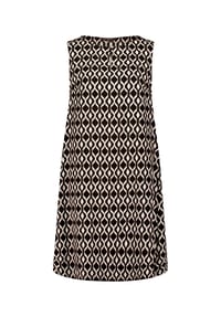 BETTY BARCLAY - Leinenkleid ohne Arm - Schwarz/Beige