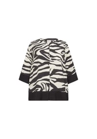 Wasabi CONCEPT - Hemdbluse "Luana 2", Split-Neck, für Damen - 9999C BLACK COMBI