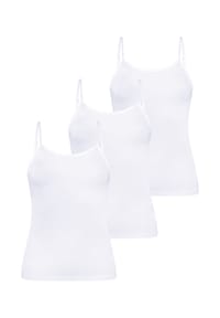 mey - Spaghetti Top 3er Pack Modal Pure - Beige