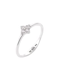 elli. DIAMONDS - Ring Laborgezüchtete Diamanten Weiß (0.14 Ct) 925 Sterling Silber - Silber
