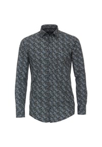 CASAMODA - Herren Freizeithemd Print Casual Fit - Türkis