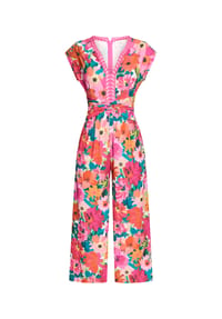 Vera Mont - Jumpsuit mit Blumenprint - Yellow/Pink