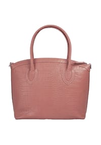 Cluty - Handtasche Echt Leder, Made In Italy - alt-rosa