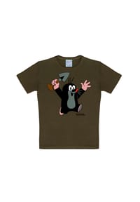 LOGOSHIRT® - T-Shirt Children Der Kleine Maulwurf - Juhu - olive