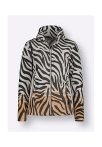 Sieh an! - Fleece-Jacke - graphit-camel-bedruckt