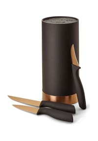 ECHTWERK® - Messerblock inkl. Messer-Set 4-tlg - Braun