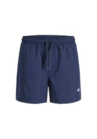 JACK & JONES - Herren Badeshorts - JPSTMAUI TROPIC SOLID SWIM SHORTS REG SN, Badehose - Blau