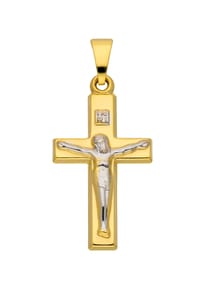 Adelia's - Damen Gold Schmuck 333 Gold Kreuz Anhänger Korpus - gold