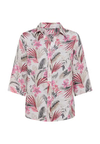 GALERIA - Leinenbluse Linni 1, Knopfleiste, für Damen - ROSE TROPIC AOP