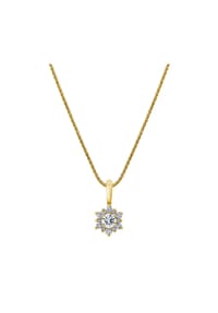 VANDENBERG - Damen Anhänger mit Kette, 585er Gold, 13 Diamanten zus. ca. 0,25 Karat - Gelbgold