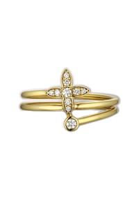 VANDENBERG - Damen Ring, 375er Gelbgold mit 10 Brillanten, zus. ca. 0,15 Karat - GOLD