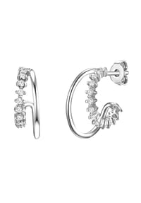 GLANZSTÜCKE MÜNCHEN - Damen Ohrringe aus 925/- Sterling Silber in Silber mit Zirkonia - silber