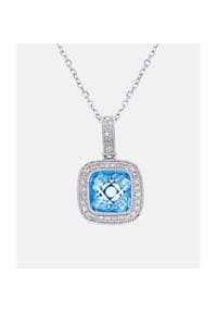 Diamant L'eternel - Kette mit Anhänger, mit 0.1 ct Diamant, 375 Weißgold - white gold