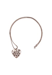 Steuer Modeschmuck - Anhänger mit Kette Metall 14 Glasstein - rose