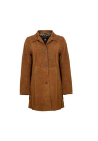 OTTO KERN - Damen Ledermantel Velourleder Wildleder braun - braun