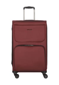 Stratic - BENDIGO LIGHT+ 4-Doppelrollen-Trolley, Reißverschlusstaschen, TSA-Schloss - REDWINE