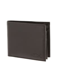 oxmox® Leather - Leather Geldbörse RFID Schutz Leder 12 cm - braun-circle bloom