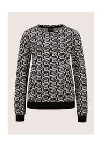 MADELEINE - Sweatshirt mit Retro-Muster - perlweiß / schwarz / multicolor