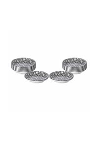Ritzenhoff & Breker Dipschalen Takeo Leaves ø 10 cm 12er Set schwarz-weiß - TAKEO - schwarz-weiß